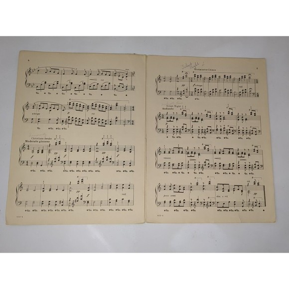 1950 CHIMES AT YULETIDE CHRISTMAS vintage sheet music piano solo CARL T. ANSTINE - Picture 6 of 10